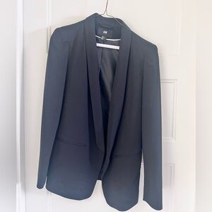 H&M Black Women's Tailored Shawl Collar Blazer